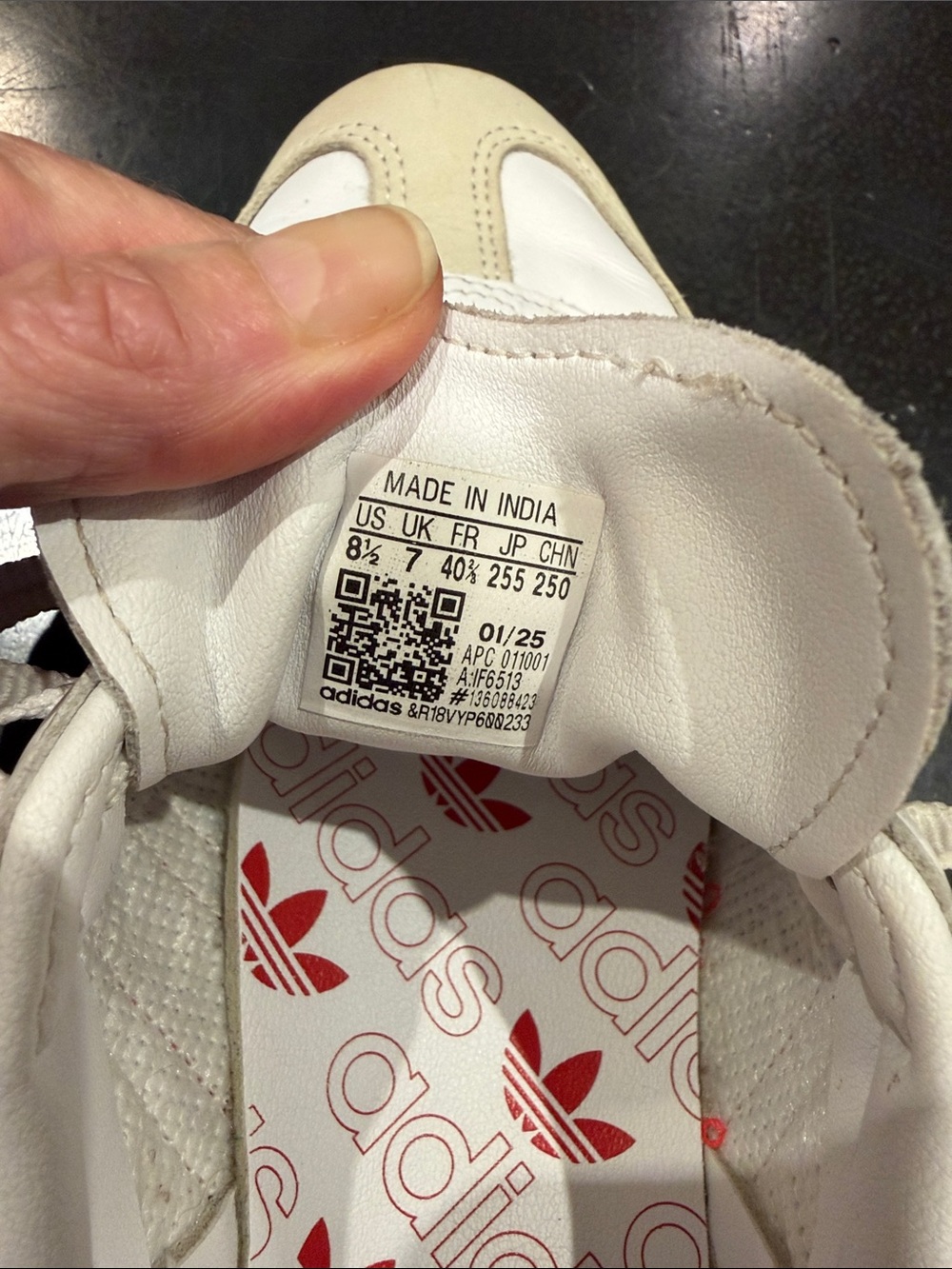 adidas White & Red Low-Top Samba Sneakers - Picture 3 of 4